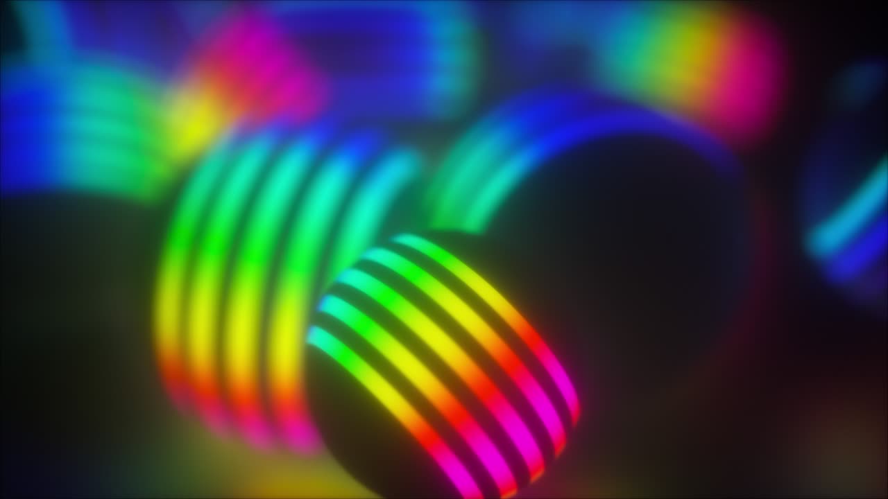 esferas rayadas en el espacio fondo abstracto