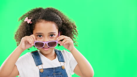 Green-screen,-fashion-and-child-raise-eyebrow