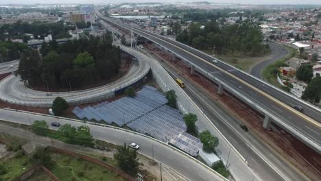 aerial view of a highway in puebla, mexico
