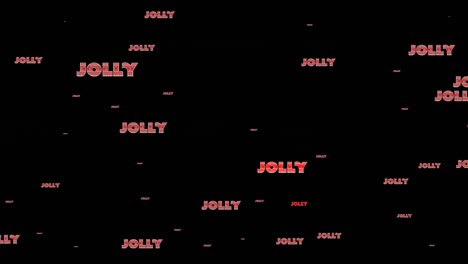 animación de texto alegre en repetición en navidad sobre fondo negro