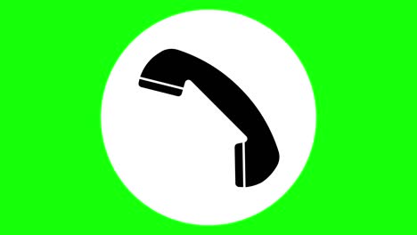 a phone receiver icon, vibrating to signal an incoming call