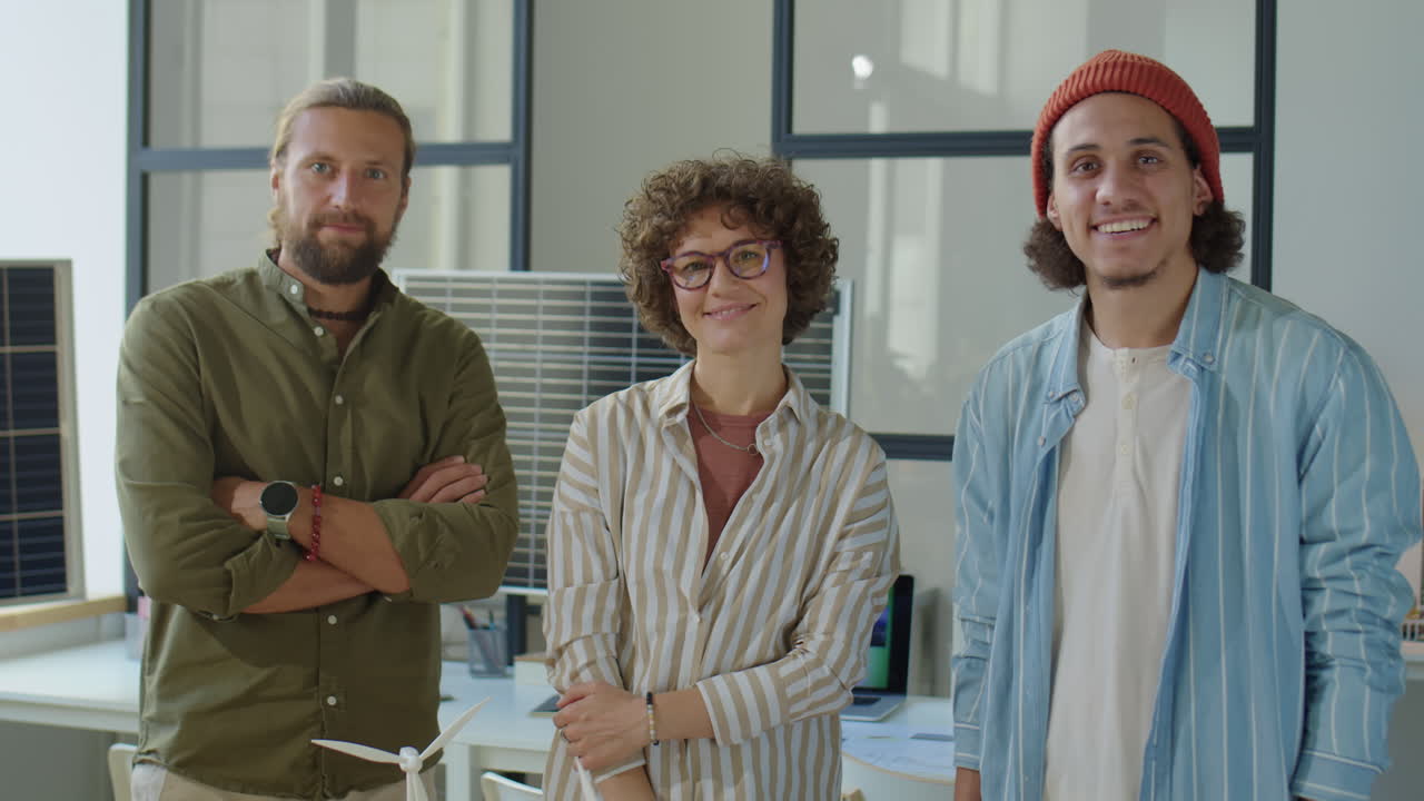 Portrait of Team of Renewable Energy Developers in Office