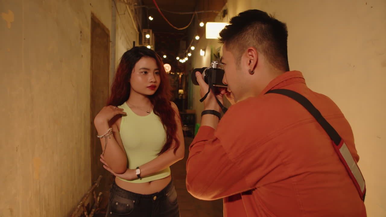 Photoshoot in an alleyway