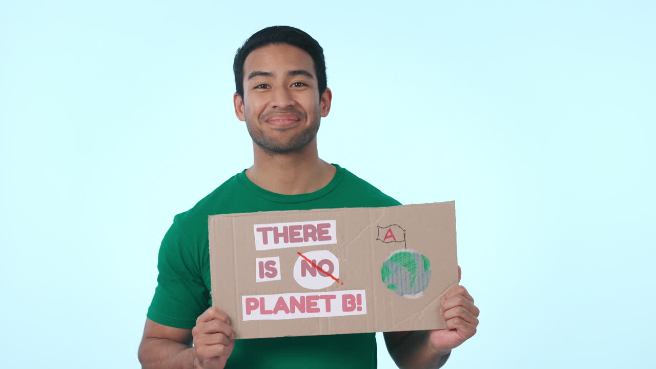 cambio climático, cartel para el reciclaje