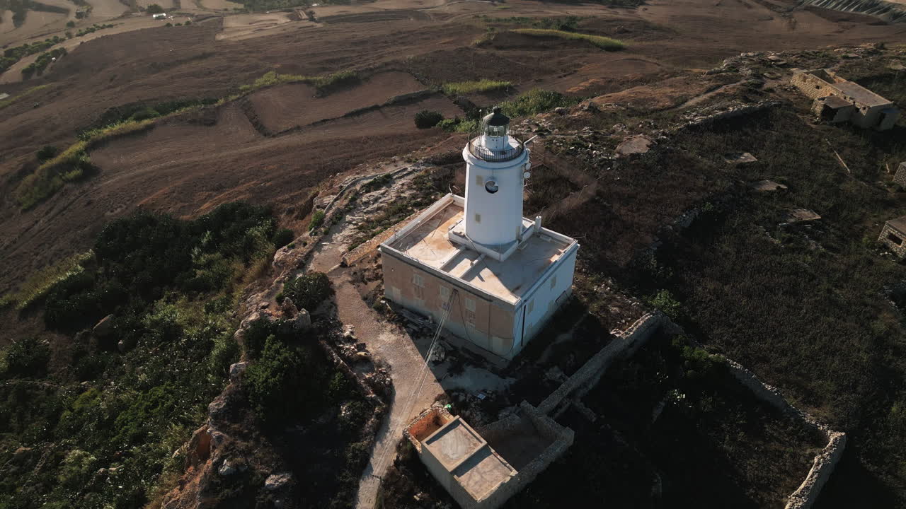 Aerial view of Ta' Ġurdan Lighthouse