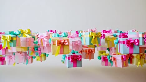 a collection of colorful gift boxes