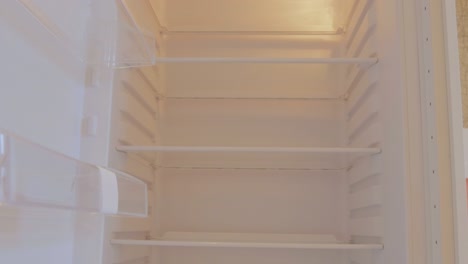 white empty fridge interior