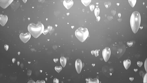 grey and white hearts background