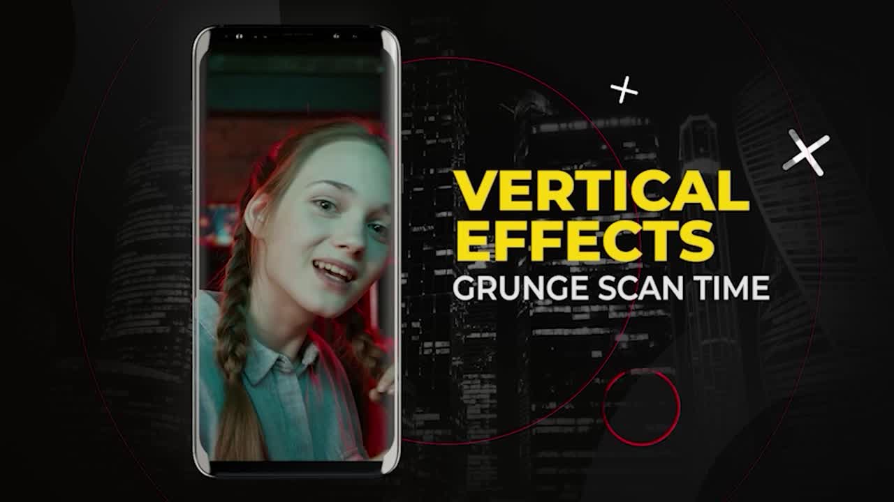 Effetti verticali Grunge Scan Time