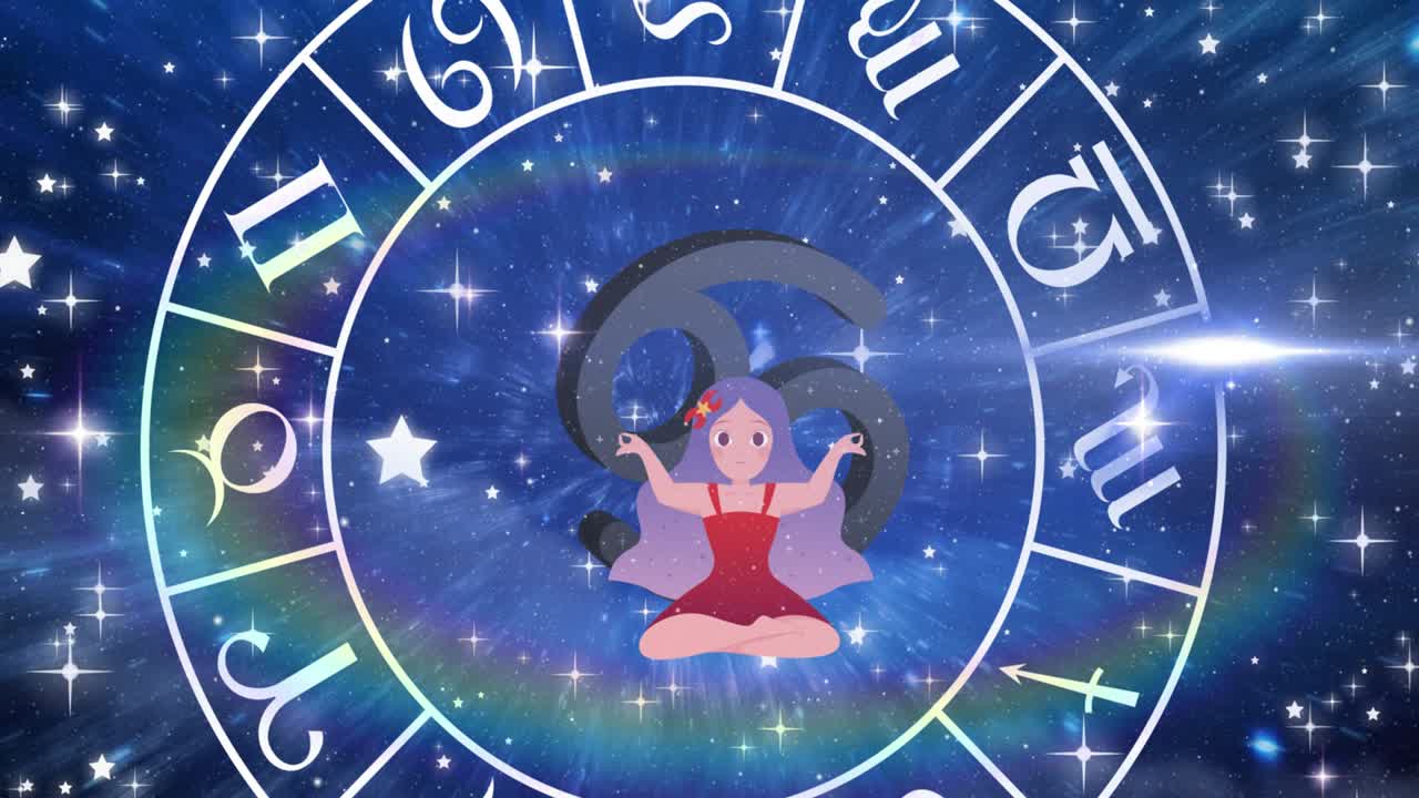 암 기호 와 별 들 이 있는 회전 하는 별 기호 바 ⁇  의 애니메이션