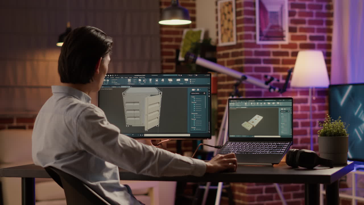 Person working on CAD software
