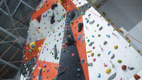 Athlete-in-a-climbing-wall-centre