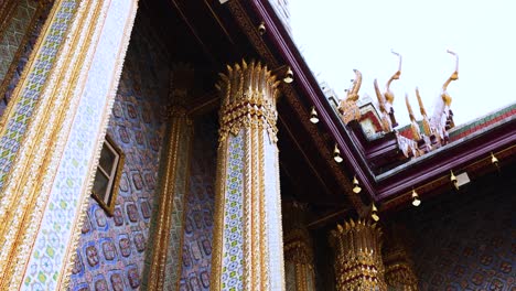 detailed view of wat phra kaew architecture