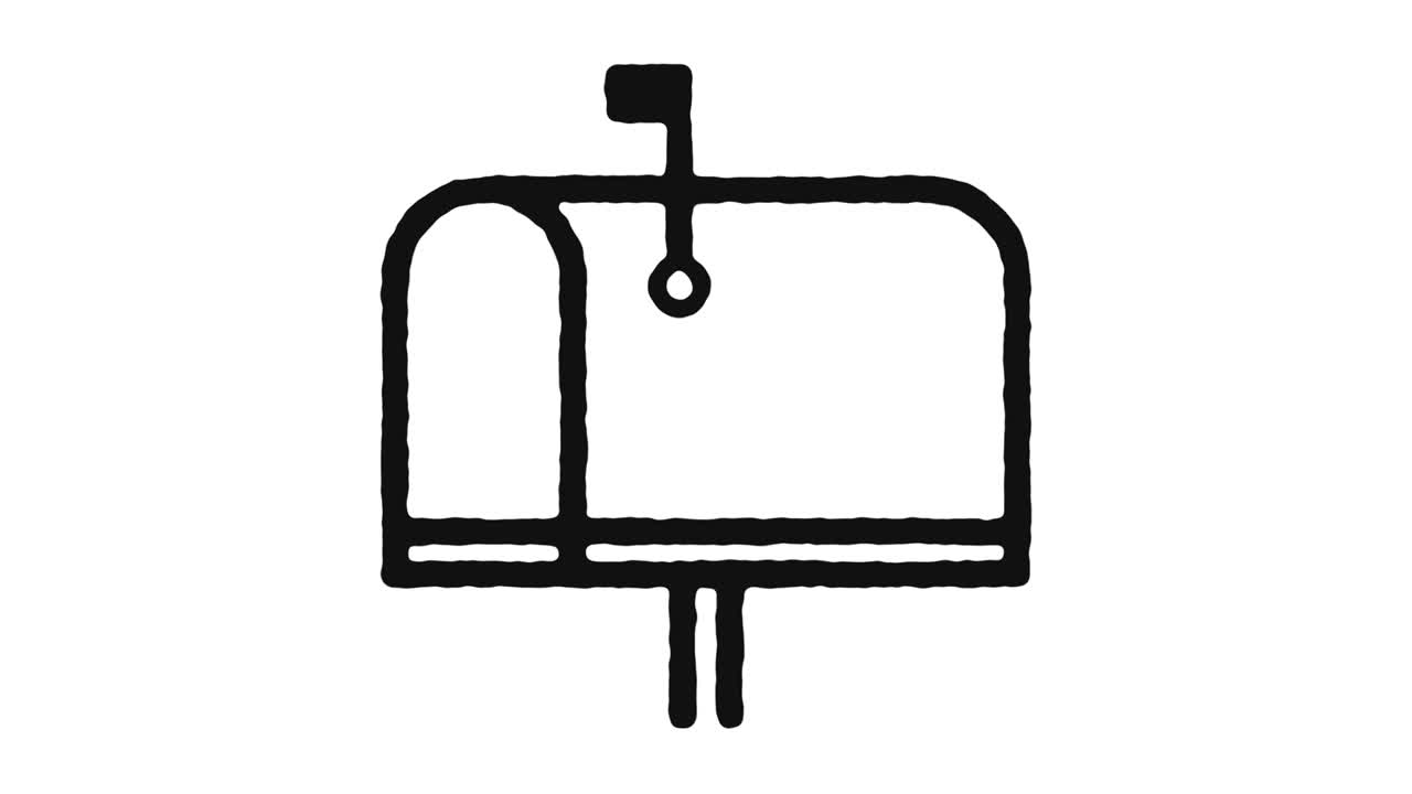 imagen de animación del icono del buzón y canal alfa