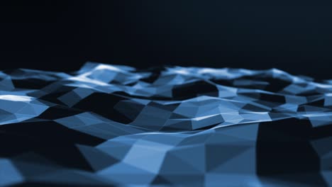 motion graphic of blue polygonal abstract background, seamless loop video