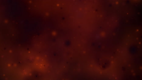 red colored abstract dark floating particles in dense thick fluid with dynamic lighting. blood cells 3d render wallpaper background.