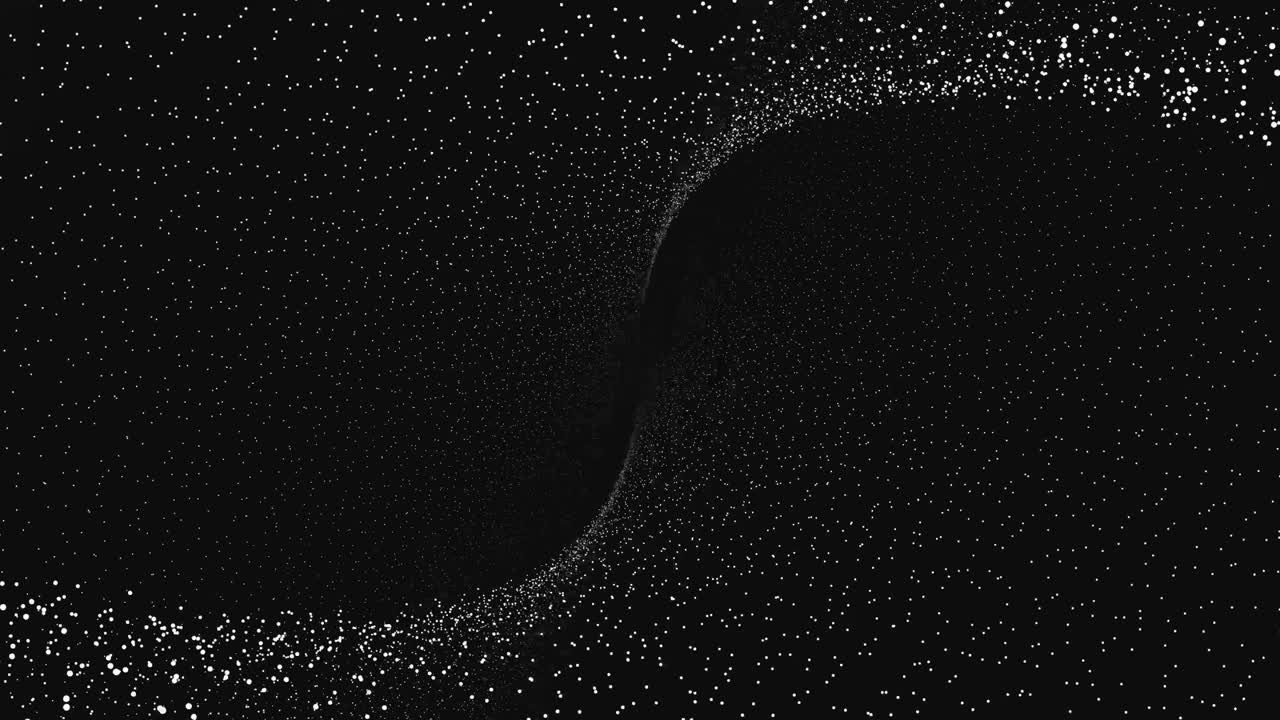 espiral abstracta de puntos blancos sobre un fondo negro