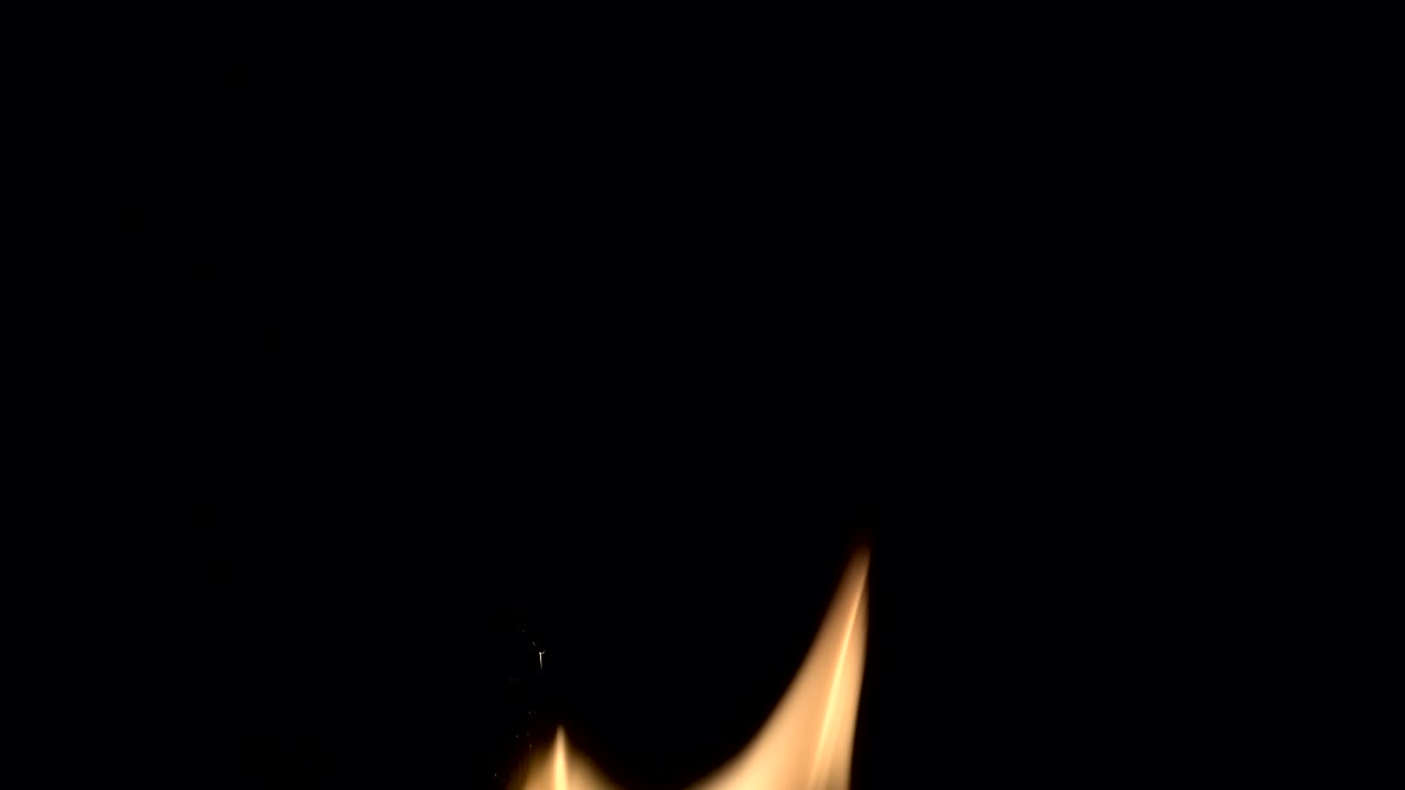 Burning hot bonfire fire sparks on a dark background. Fire sparks animation, slow motion