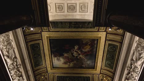 ornate ceiling with classical painting and architecture