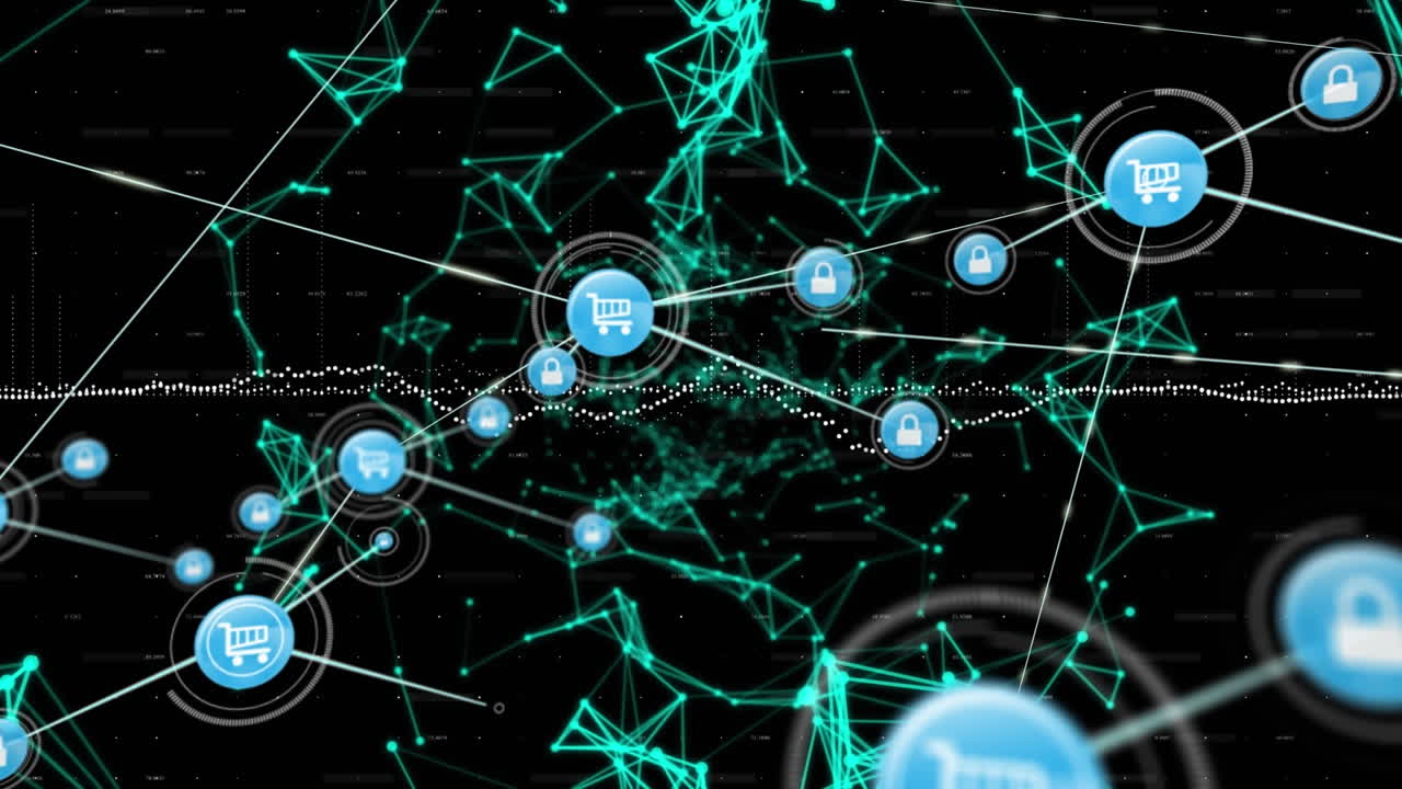 animación de la red de conexiones sobre formas