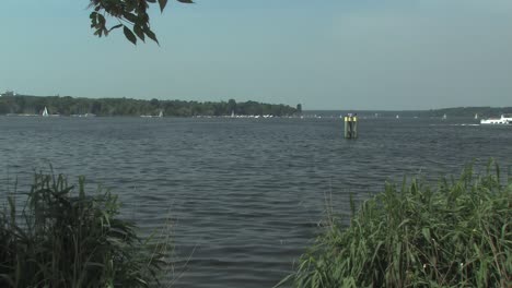 pan shot of lake wannsee in berlin, germany-1