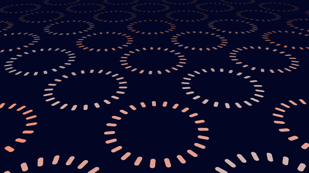 patrón de círculos y puntos de arco iris en filas