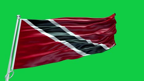 4k highly detailed flag of trinidad and tobago - trinidad and tobago flag high detail - national flag trinidad and tobago wave pattern loopable elements