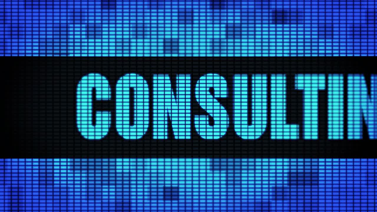 Consulting on a LED Screen