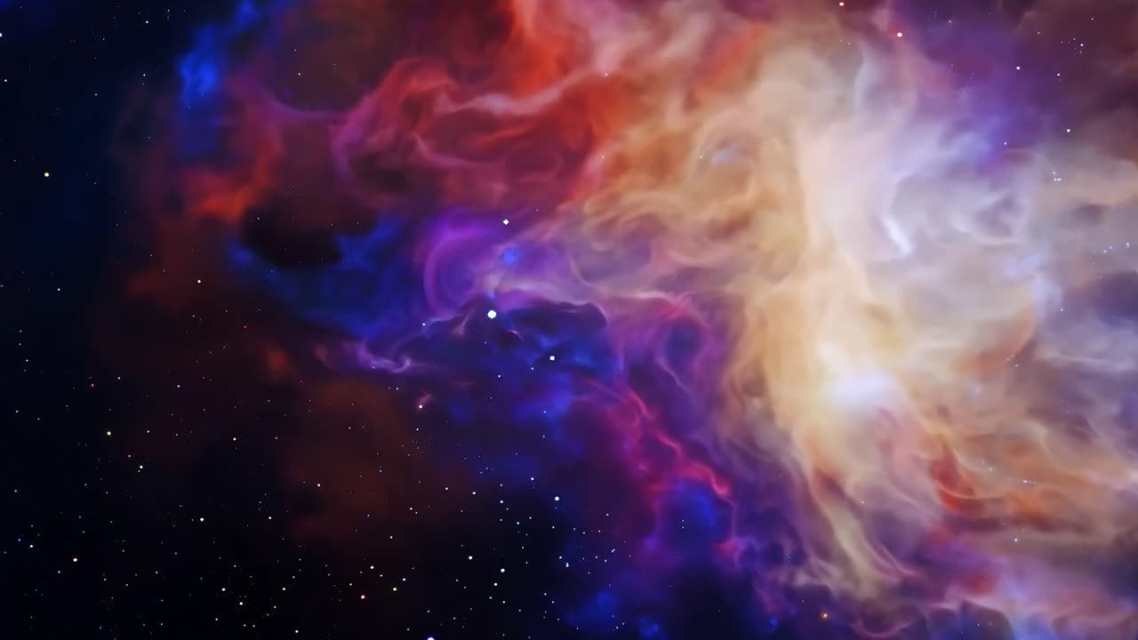 A Colorful Nebula in Space