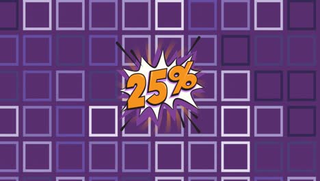 Animation-of-sale-text-over-purple-moving-geometrical-background
