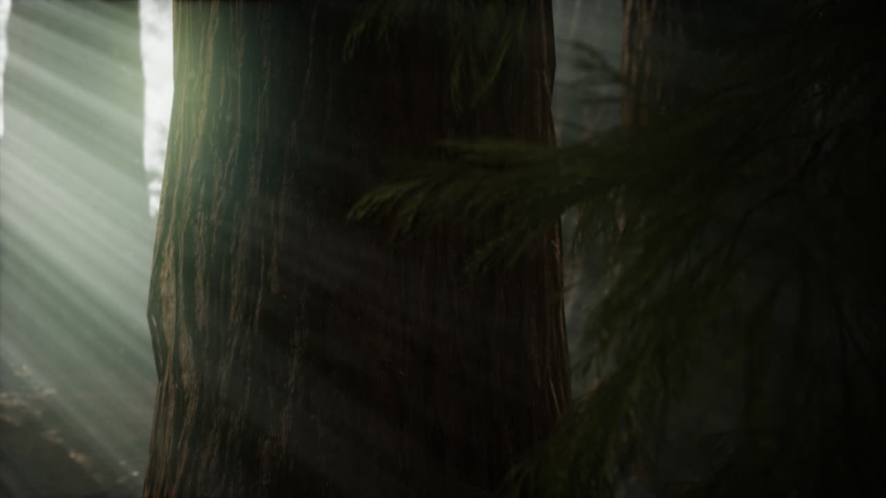 mañana con niebla en el parque nacional de la secuoya