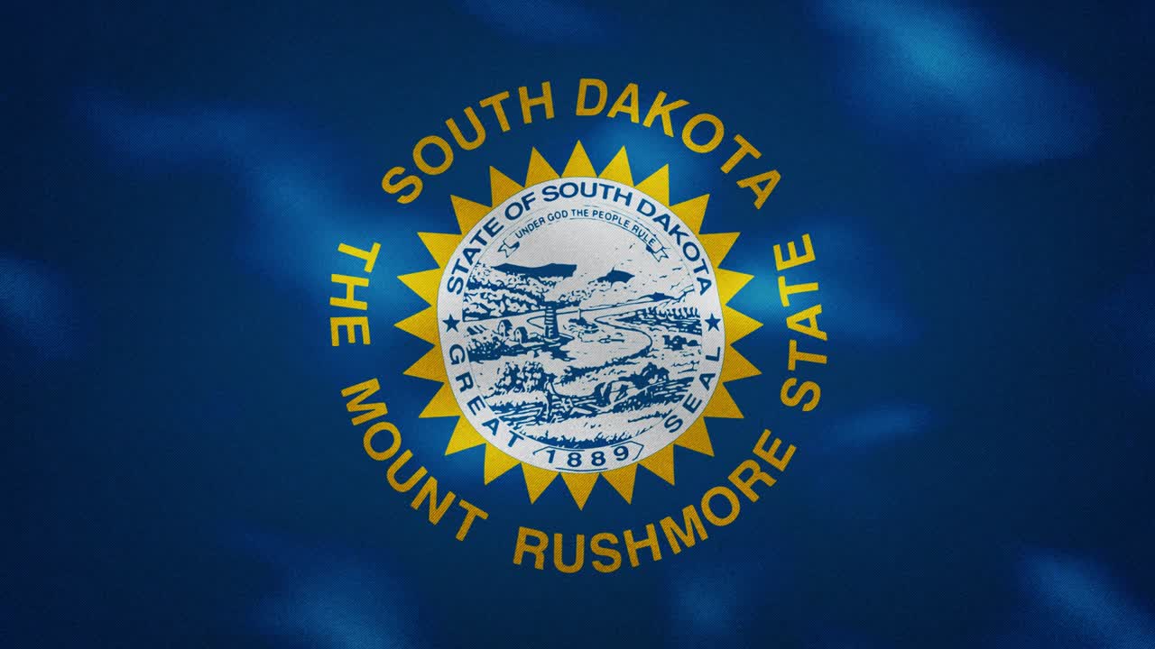 South Dakota dense flag fabric wavers, background loop