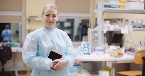 scientist using digital tablet at laboratory 2