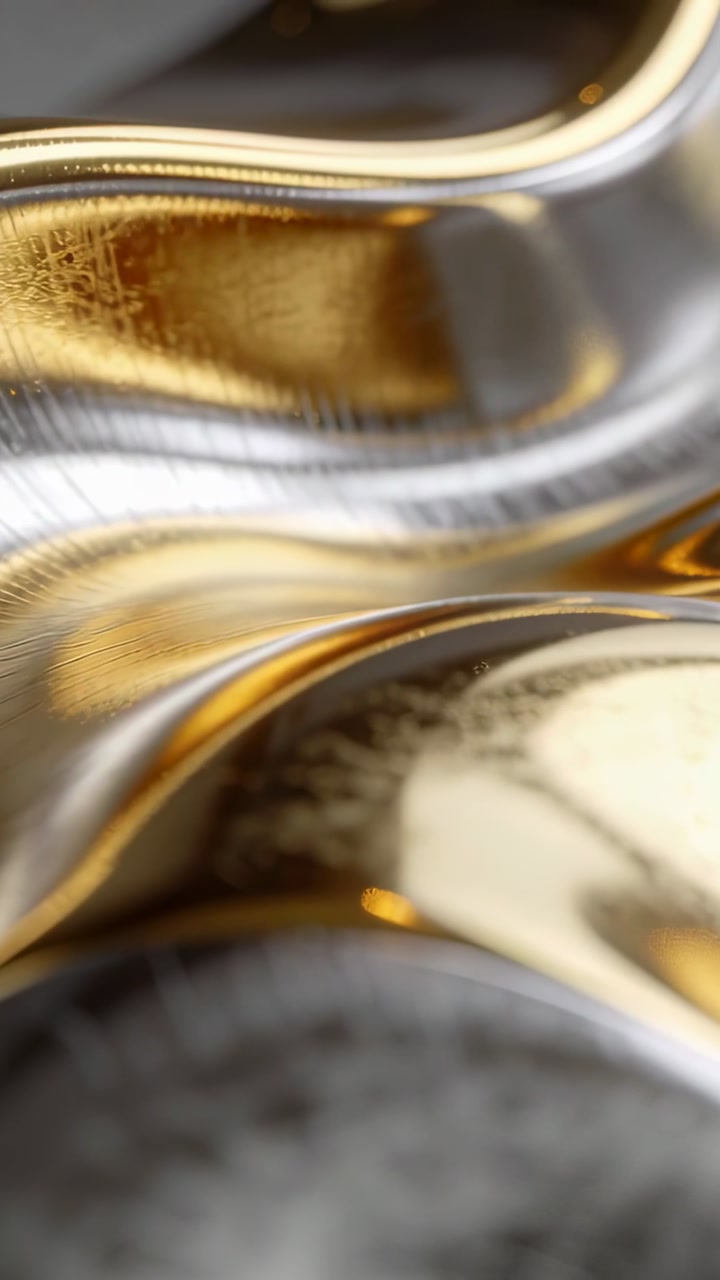 Vertical video: Pulling focus, camera revealing stacked metal spoons in kitchen, showing scratches