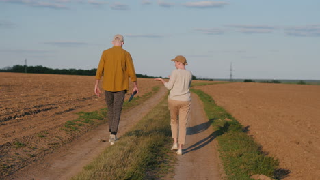 farmers discussing on a country road