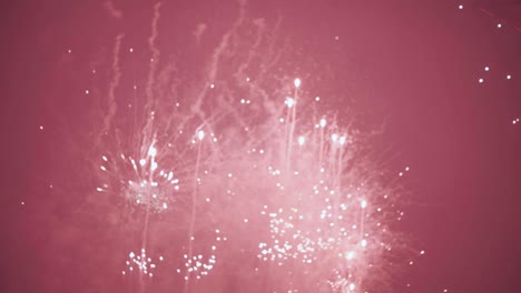 heroic red and white image blur fireworks at summerfestival tomorrowland in slow motion.