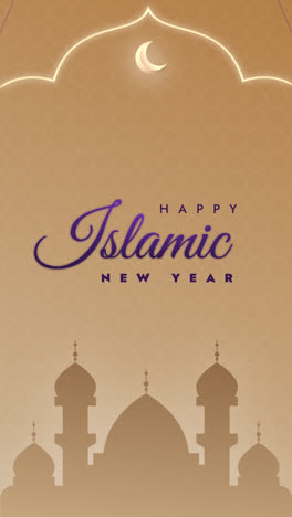 motion graphic of gradient islamic new year instagram posts