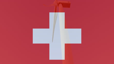 Animation-of-flag-of-switzerland-over-wind-turbine