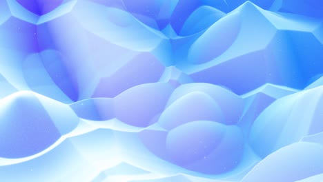아름답고 추상적인 3d 표면, 반이는 반거리, 추상 3d 파동이 루프로 표면에 달립니다. 파란색 그라디언트, 부드러운 매트 재료, 가운 내부 반이는 부드러운 4k 애니메이션.