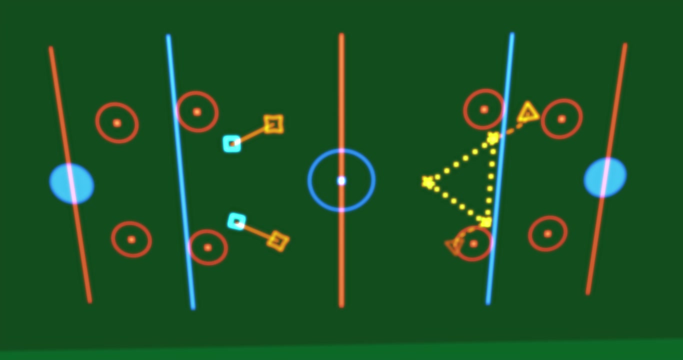 Transparent HUD starting black frame, showing bars, tracing path, moving mote, visualizing tactic
