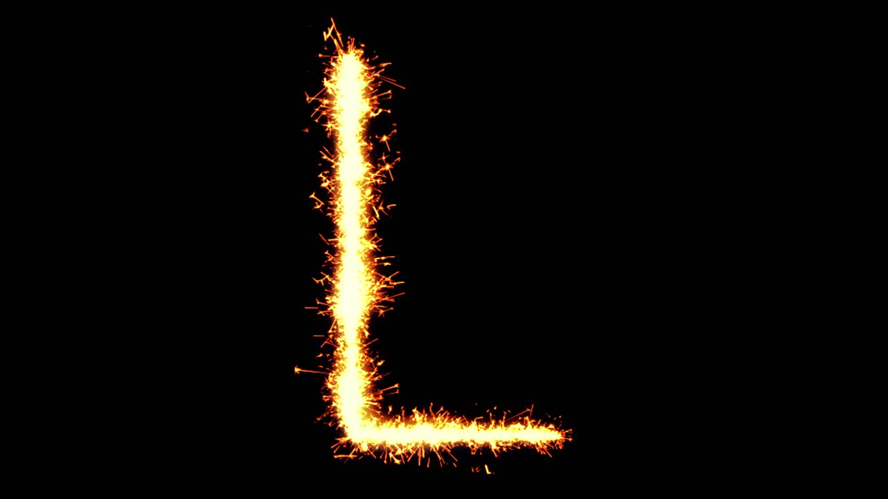 Sparkler Letter L