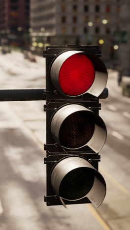 a traffic light in a city