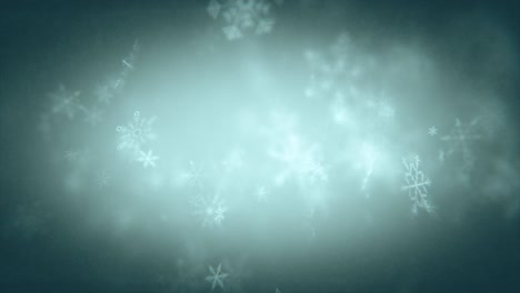 4k seamless cinematic winter background with snow flakes