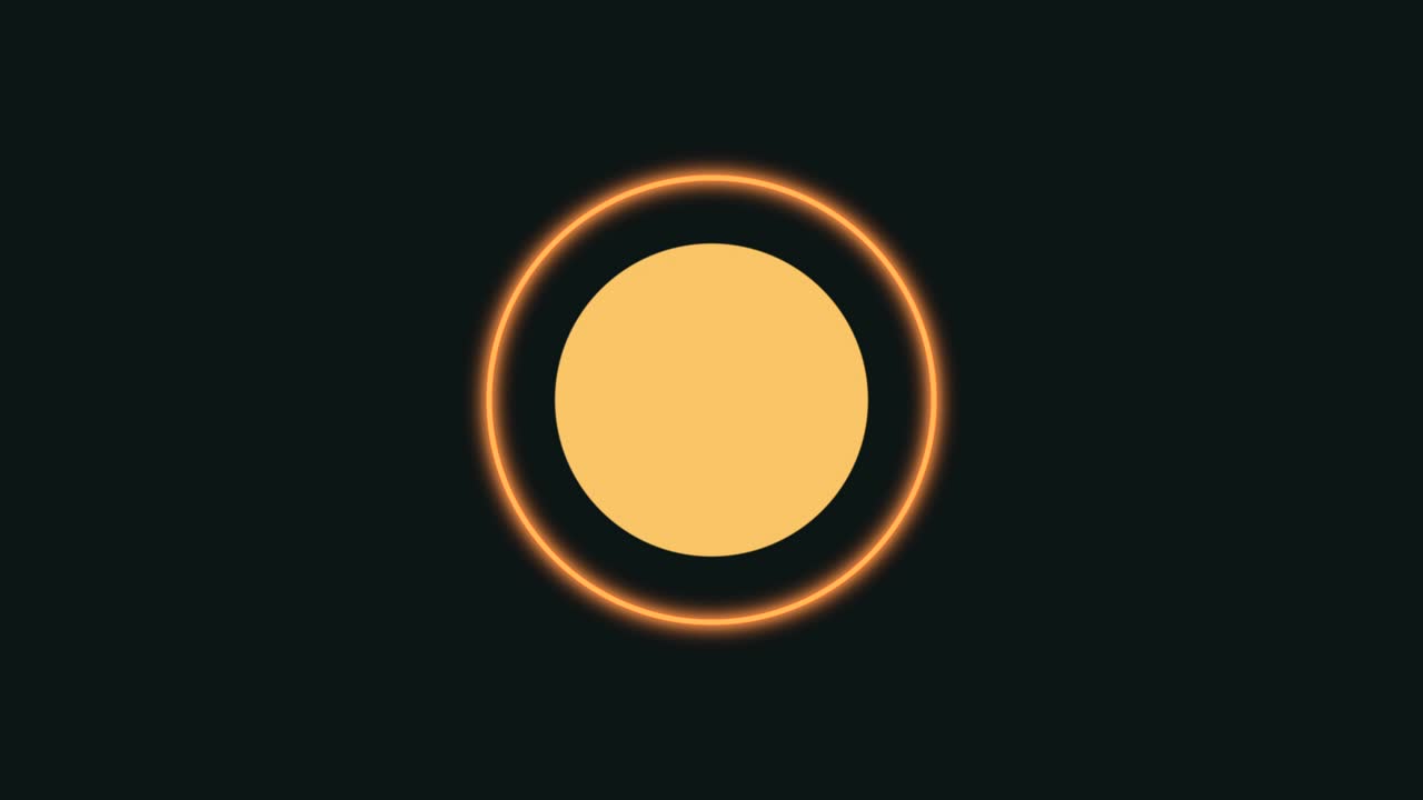 gran círculo amarillo de neón y patrón de puntos