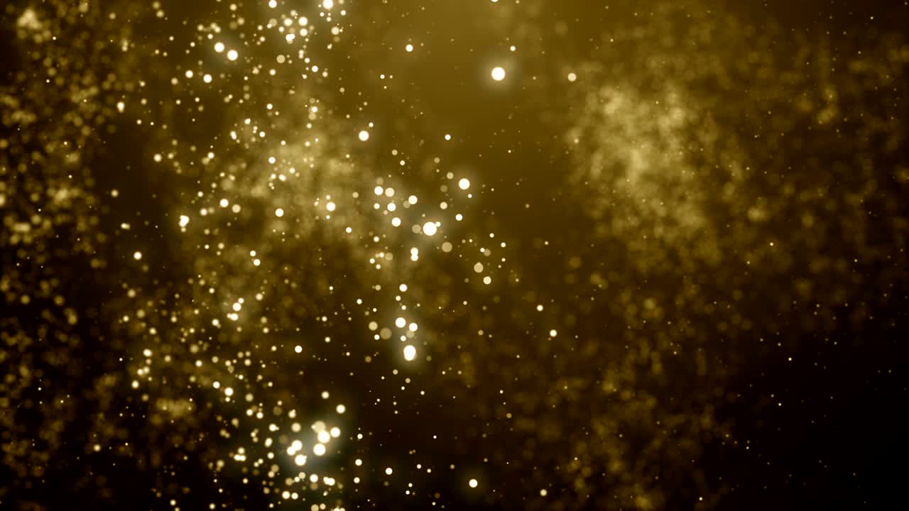 partículas de ouro brilho bokeh prêmio poeira abstrato loop de fundo
