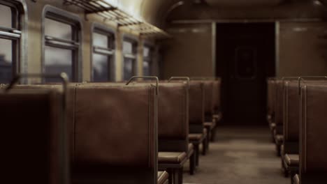 interior of old soviet electric train