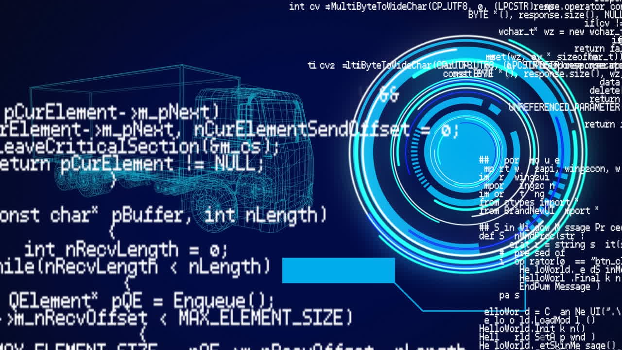 Animation of 3d car model, scope scanning and data processing