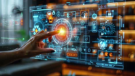 futuristic touchscreen technology interface