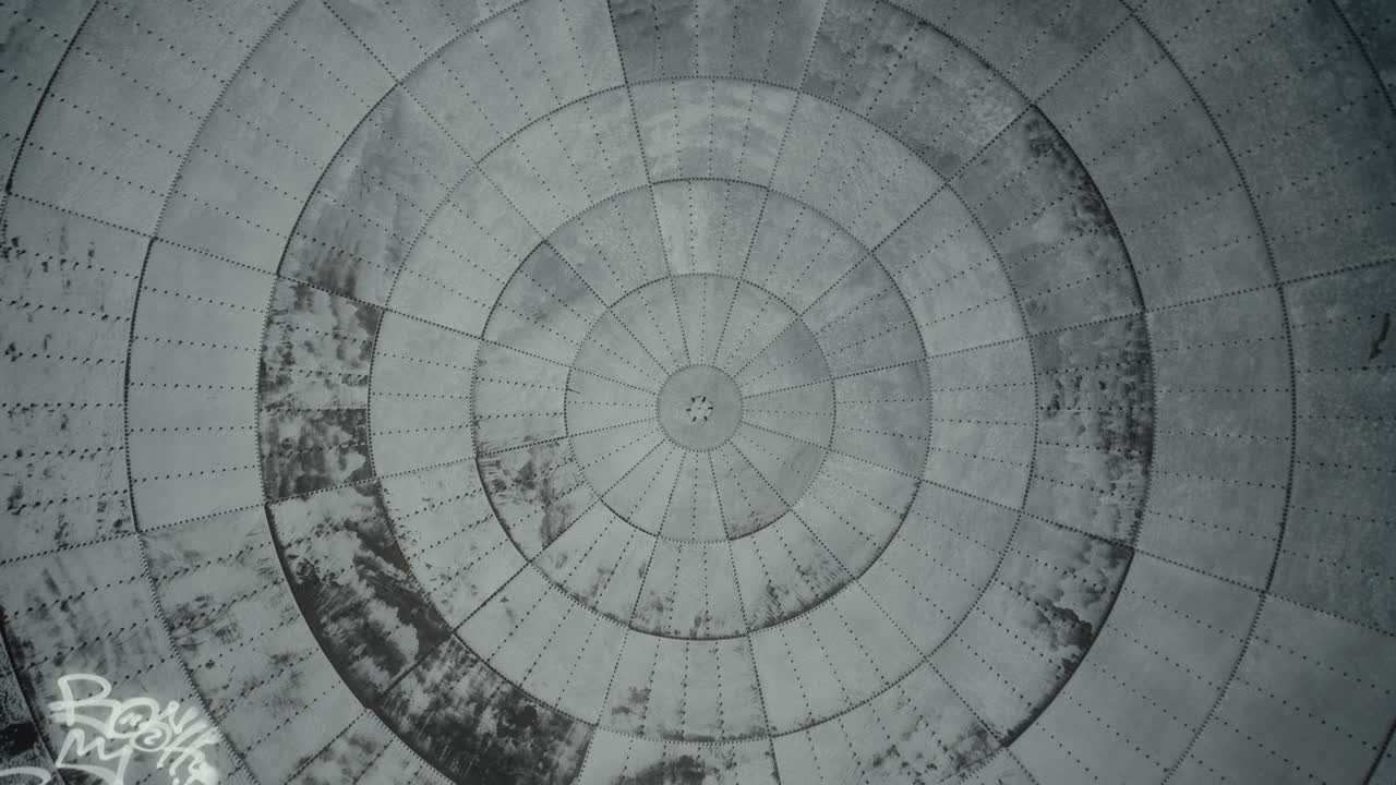Zoom Out on a Textured Circular Metal Dome