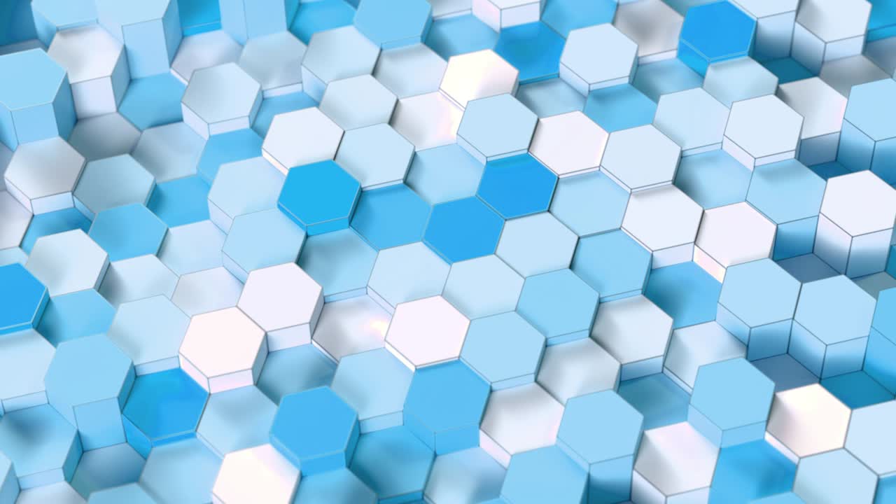tecnología de colores brillantes patrón hexagonal fondo - bucle